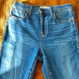 Madewell Women’s Jeans, 10” high rise skinny crop, blue, lightly worn, Sz 26